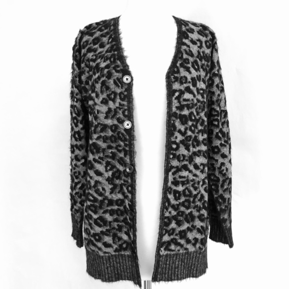 NWT REBECCA TAYLOR LA VIE LEOPARD JACQUARD CARDIGAN - Picture 4 of 6
